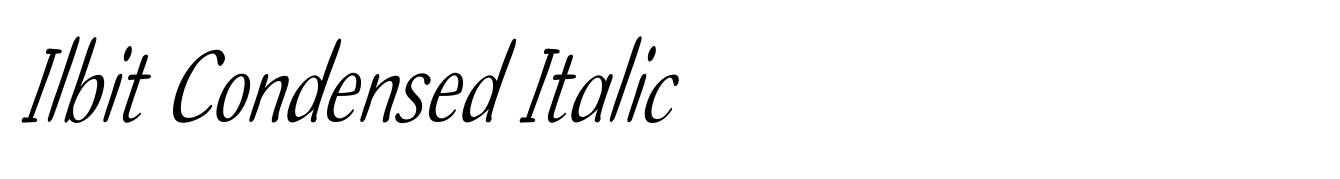 Ilbit Condensed Italic